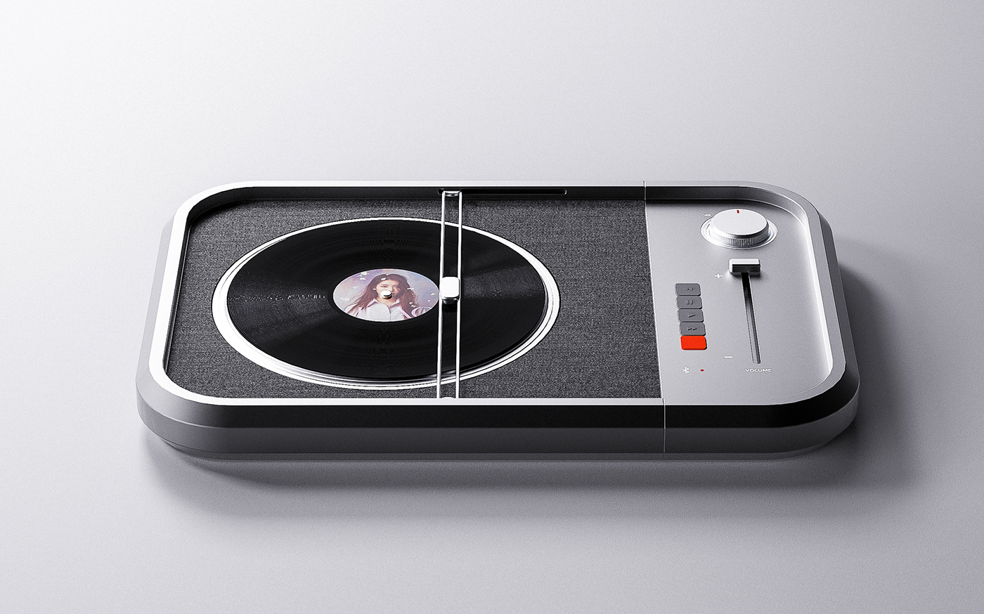 design industrlal design LP product product design  rendering simple design sound speaker turntable