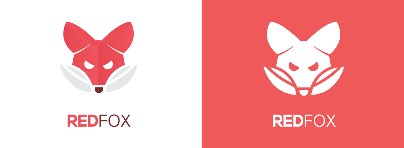 red FOX brand Business Cards Website design logo stationary UI Web type Responsive