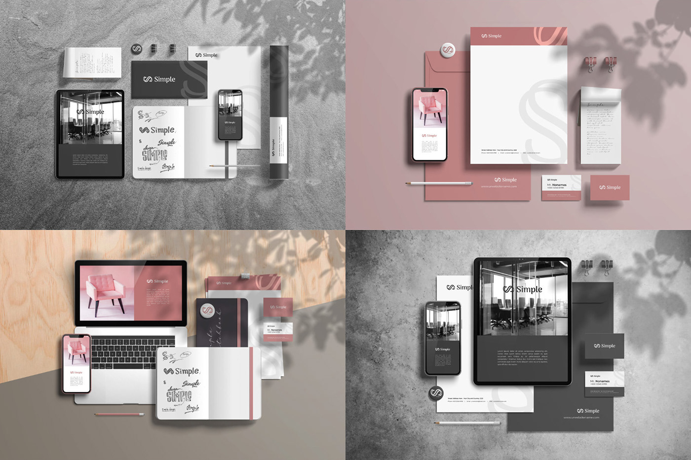 brand mockup branding mockup free mockup  Mockup portofolio presentation scene creator showcase portofolio Stationery visual identity