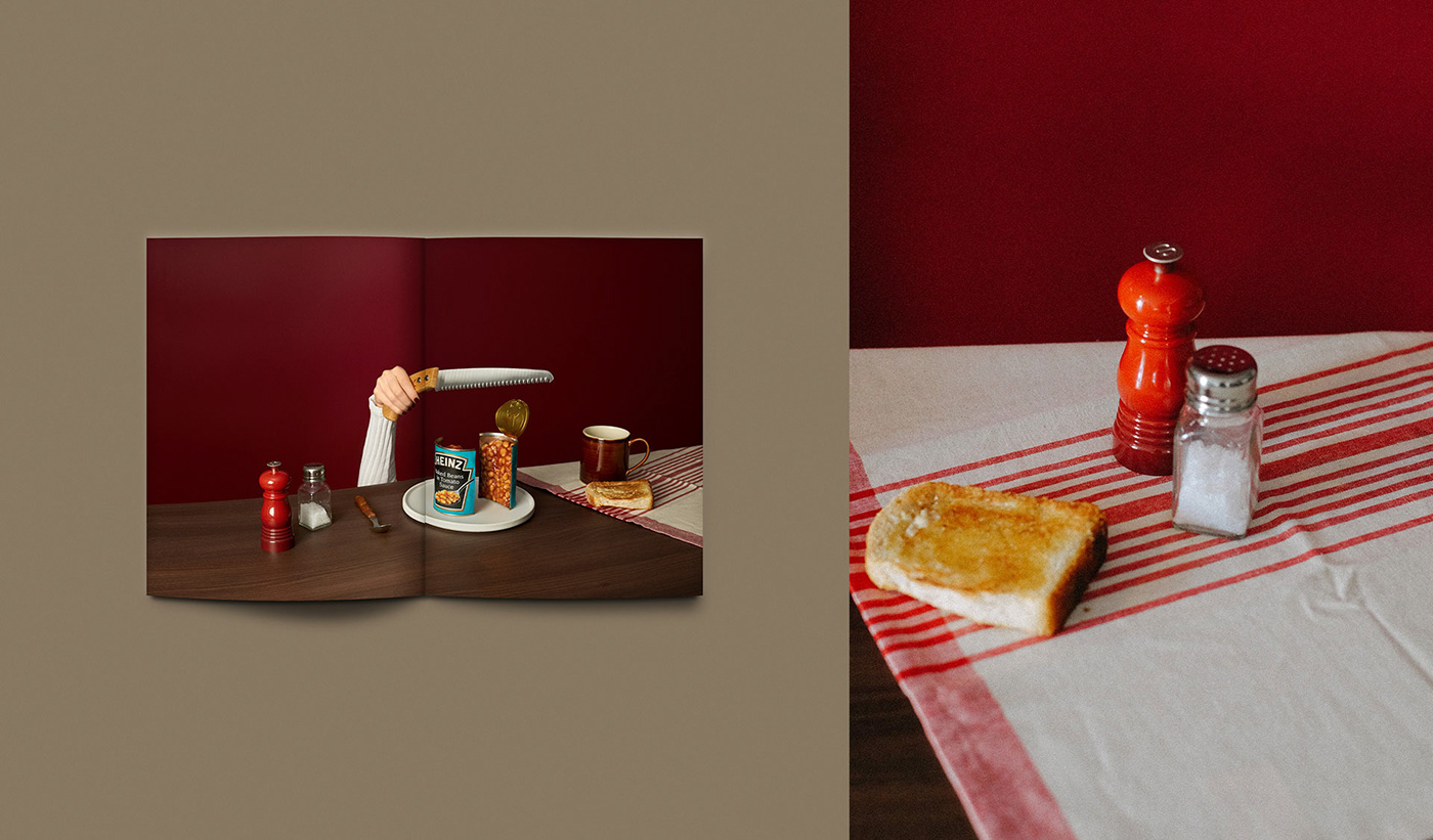 breakfast stilllife Creative Direction  art direction  set design  food photography tabletop minimal Absurd conceptual