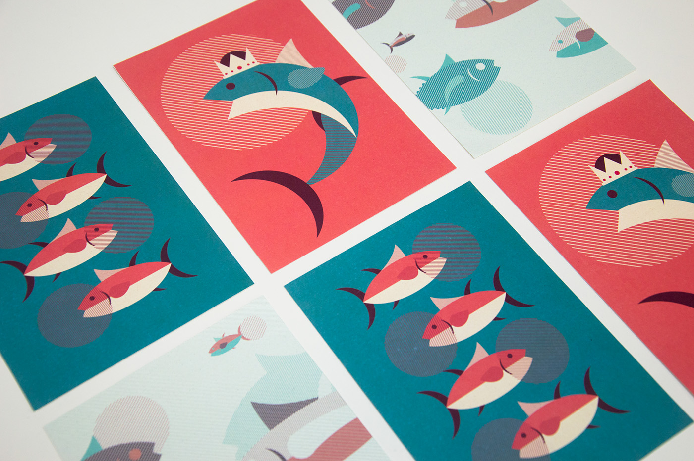 Zine  vector Booklet editorial fish tuna ILLUSTRATION  flat Retro