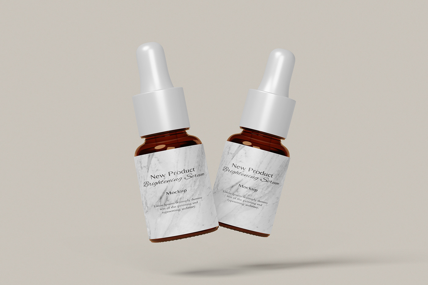 bottle dropper Mockup glass oil beauty product Cosmetic Liquid serum