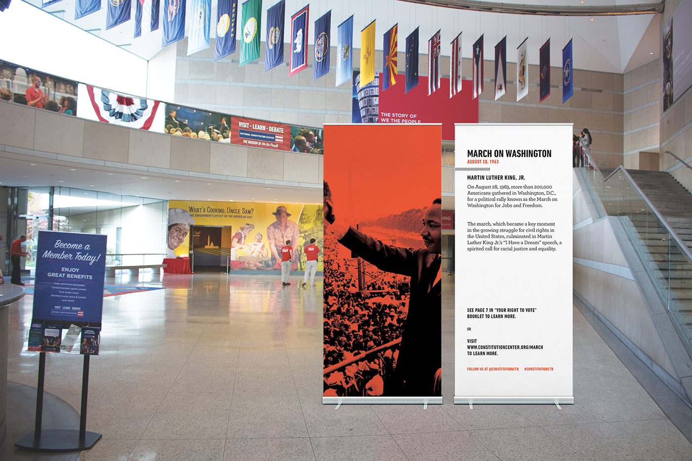 NCC PhilaU National Constitution Center philadelphia university Collaboration philadelphia MLK design system posters publication