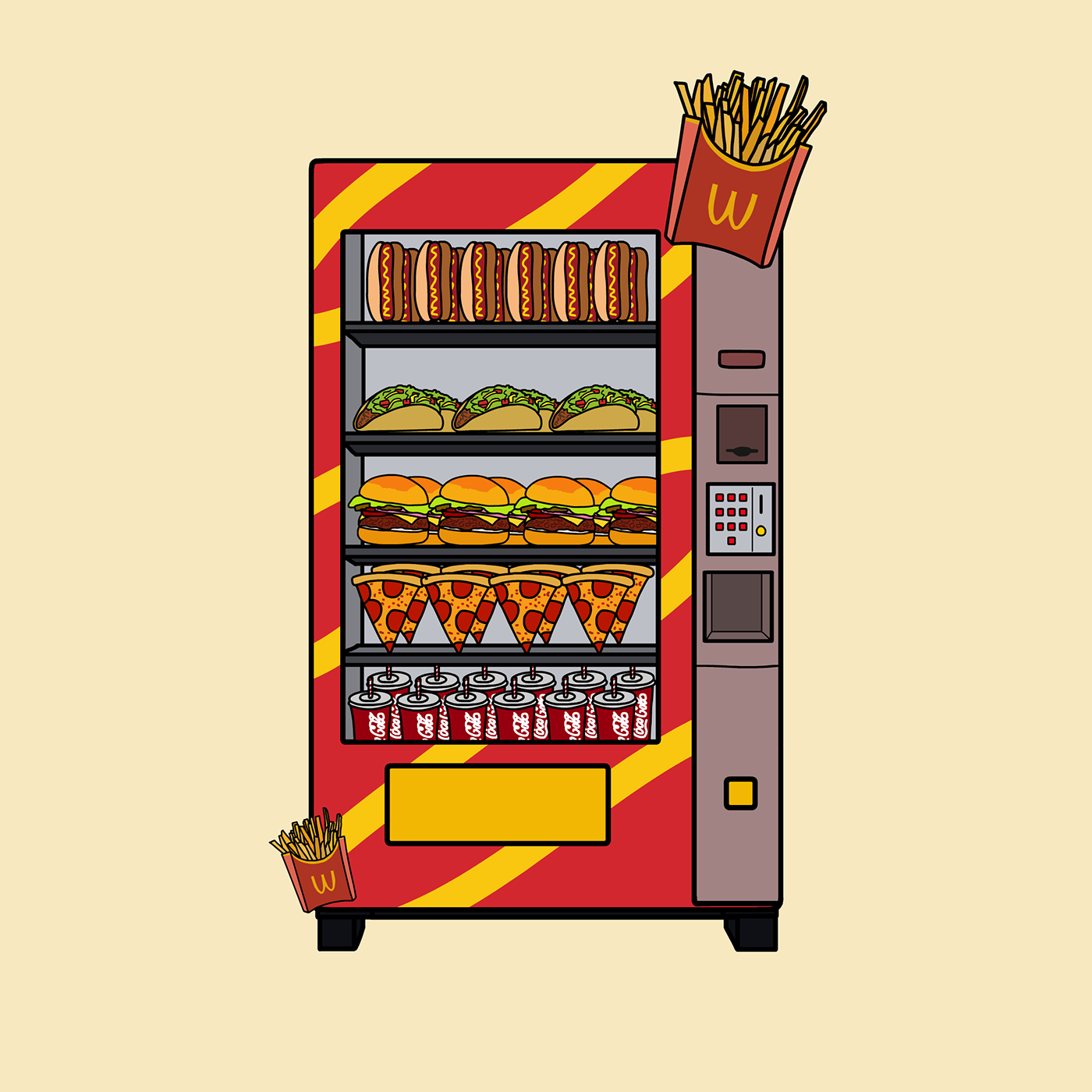 vending machine Coffee ILLUSTRATION  animation  2D Drawing  cartoon