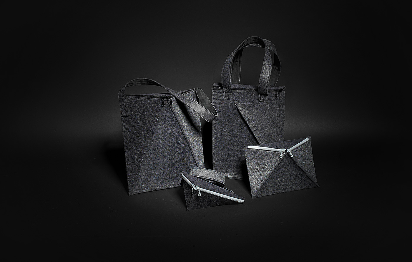 bags Fashion  design felt bag accessories torba felt product polygon triangle