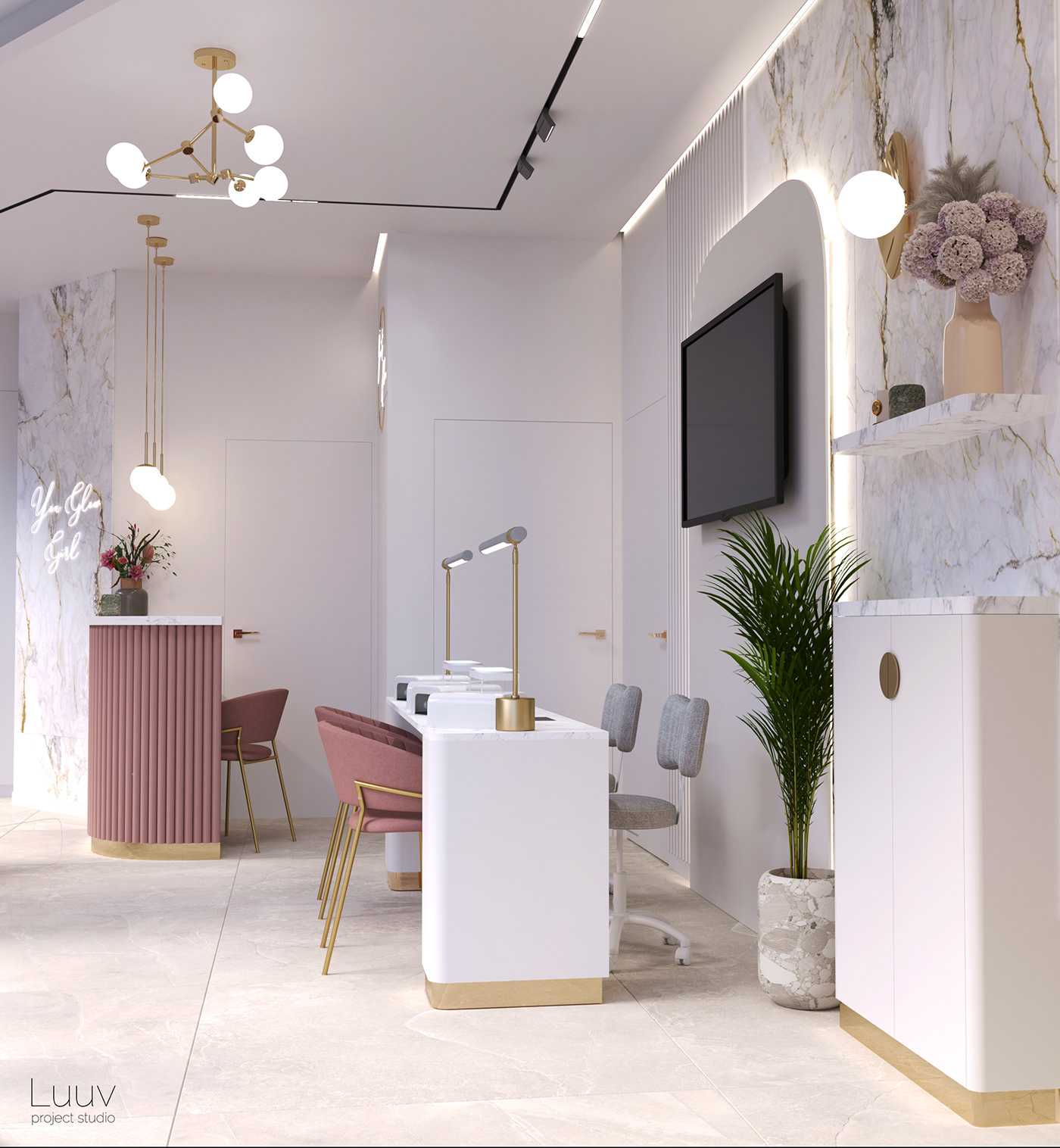 Interior architecture Render design beauty salon