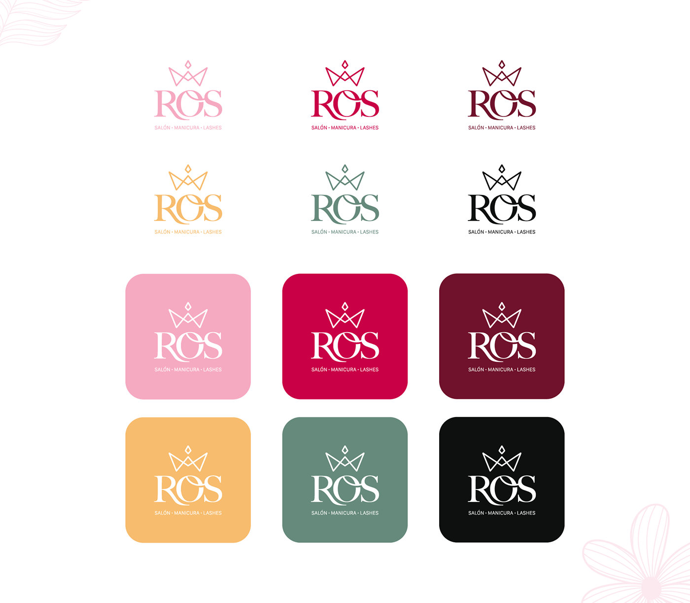 logo branding  beauty salon visual identity Logo Design manicure beauty luxury makeup ros