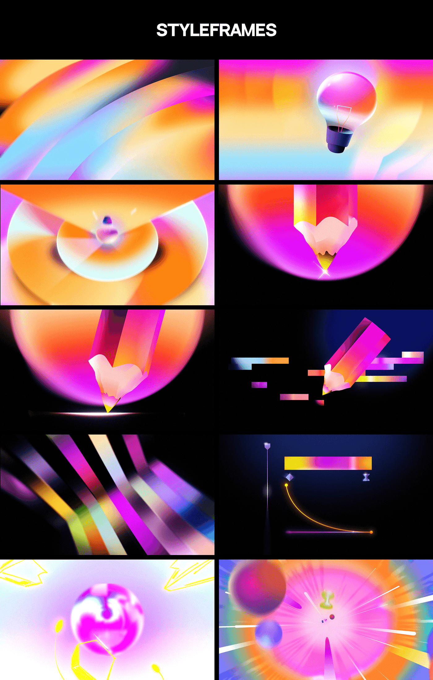 after effects 3D gradient abstract colorful