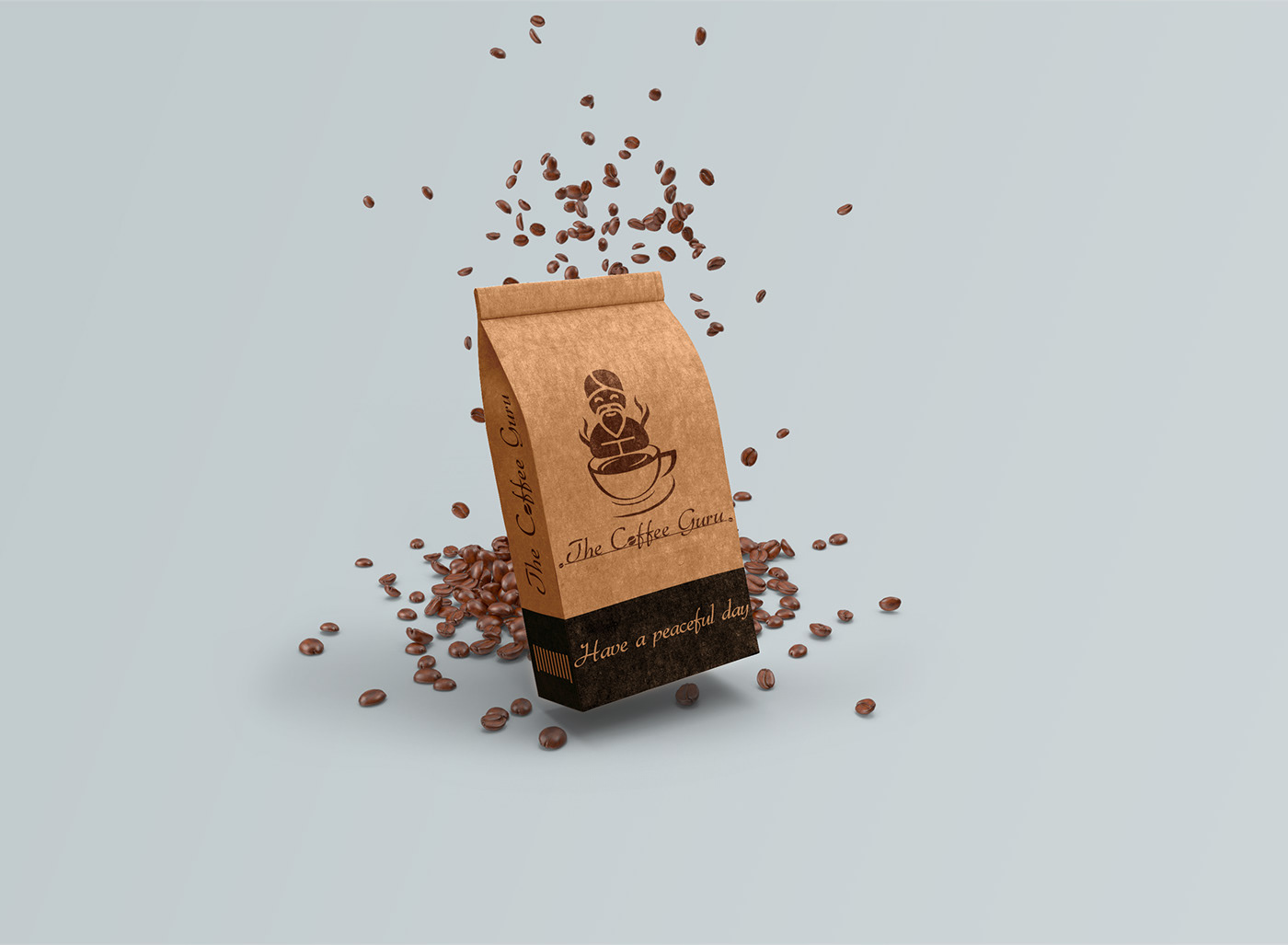 branding  Coffee coffeeshop Guru Illustrator logo logos photoshop