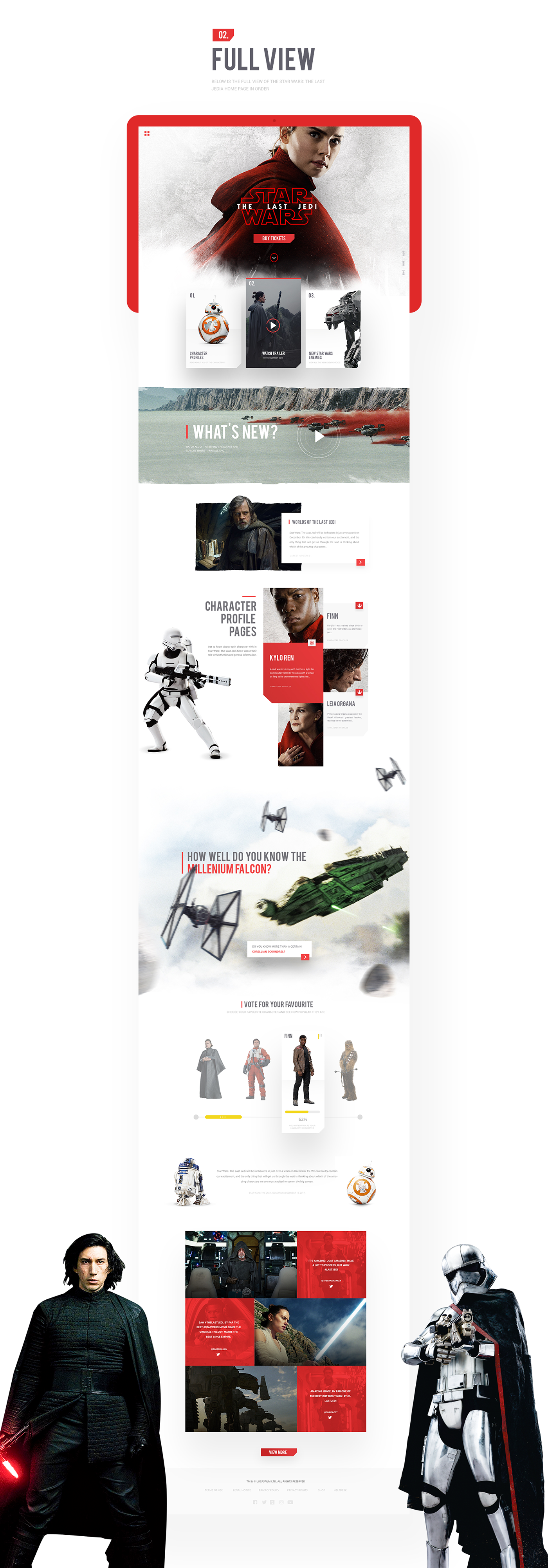 star wars Website concept UI user interface Web design movie disney ux