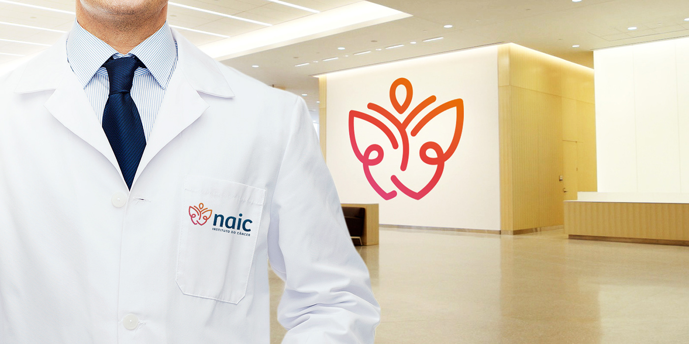 naic cancer brand logo bauru Brazil institute identidade visual instituto