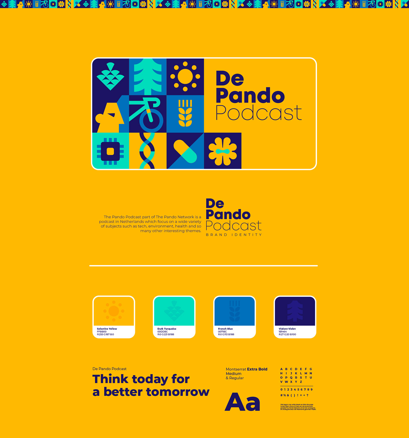 pando podcast visual identity yellow logo cajva   energy growth holland podcast Podcast Branding the pando podcast