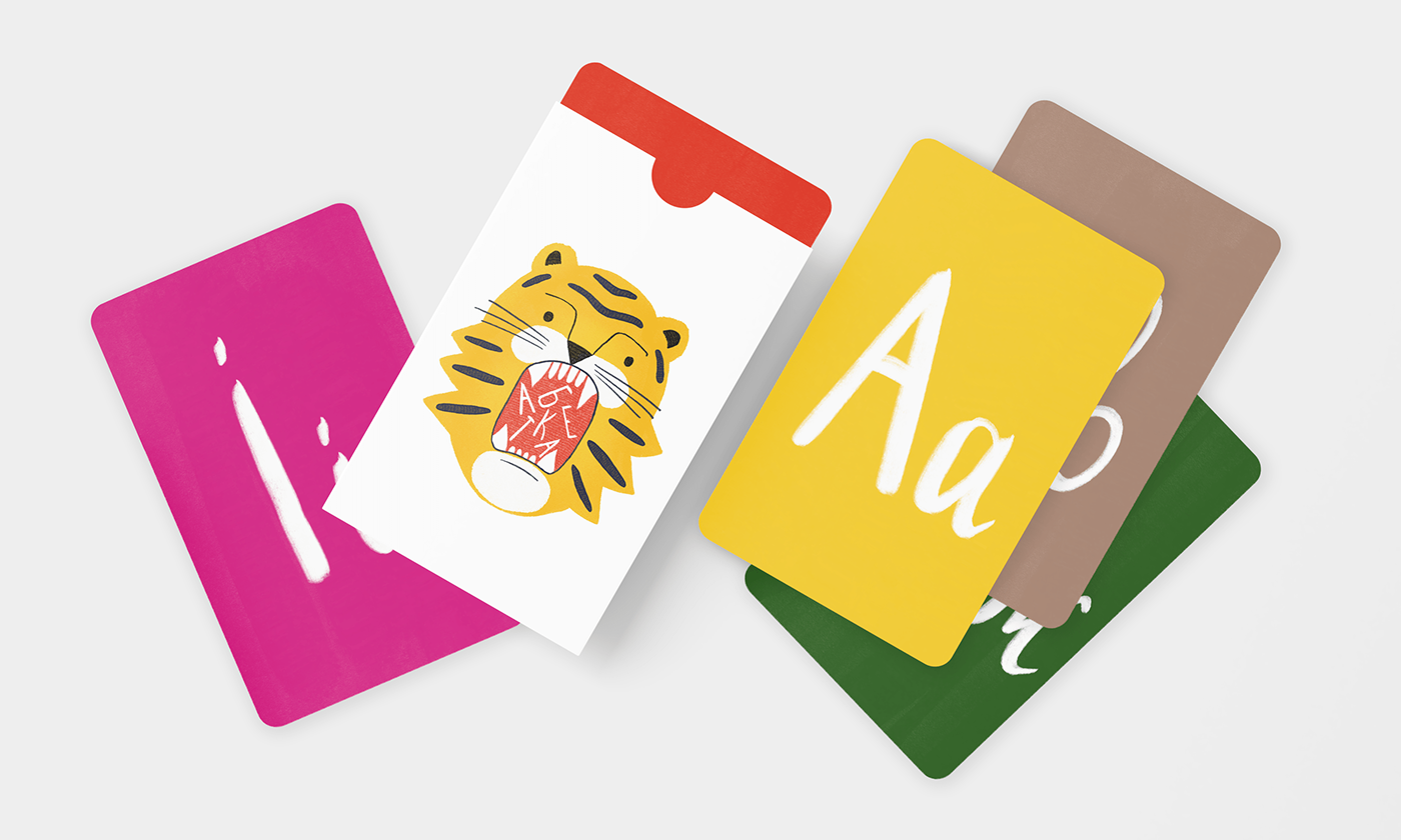 alphabet animal cards colors digital ILLUSTRATION  kids letters play study
