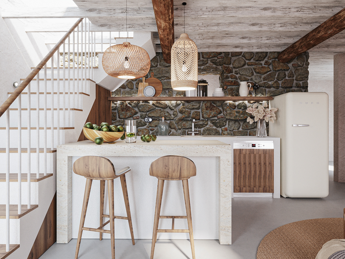 3ds max corona interior design  Render summerhouse visualization