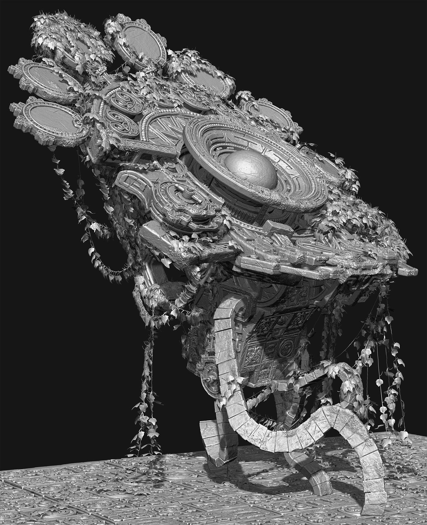 Ancient artwork aztec Character Digital Art  fantasy golem mayan monster Zbrush