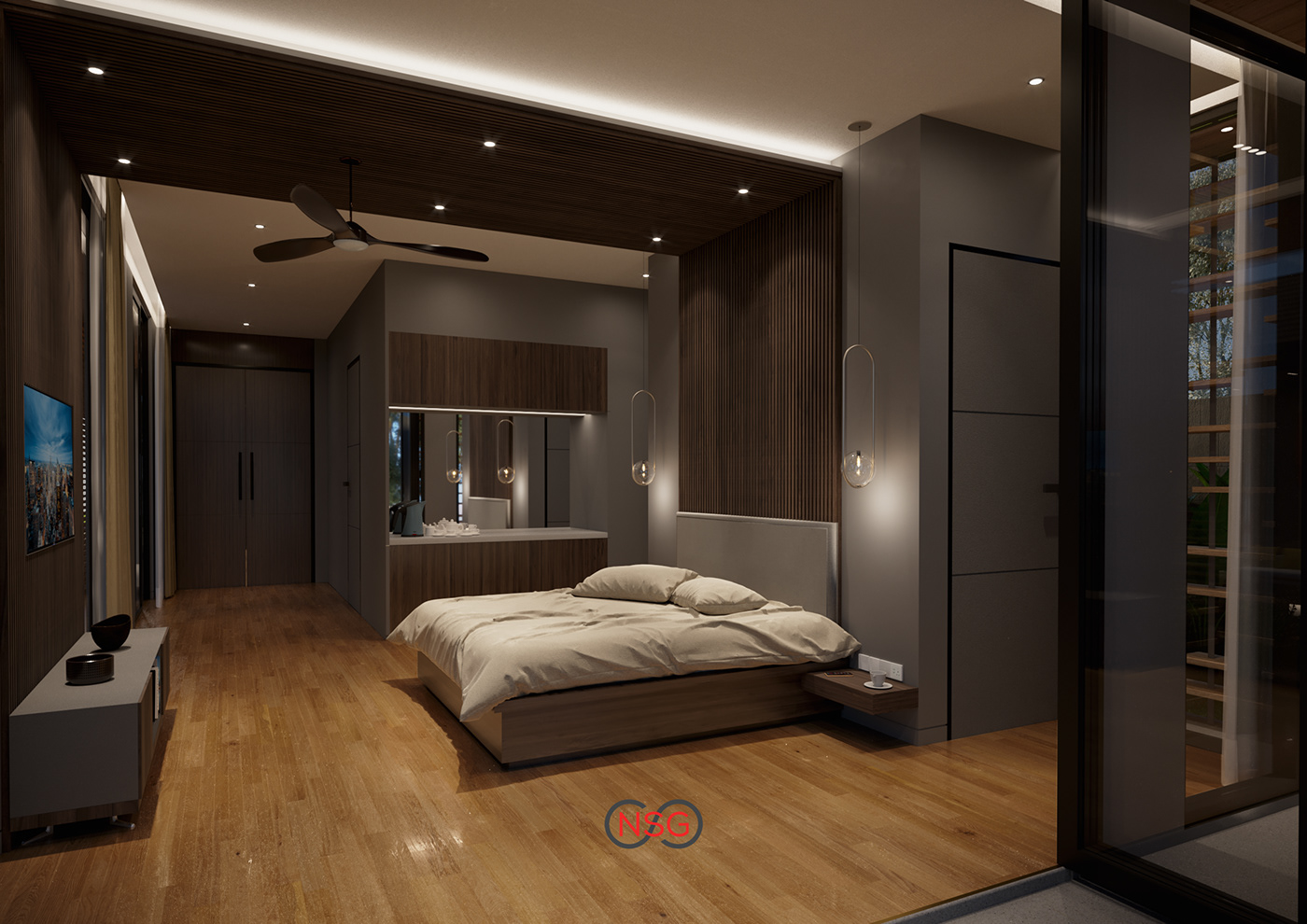 3D achitecture design interior PTNSG rendering