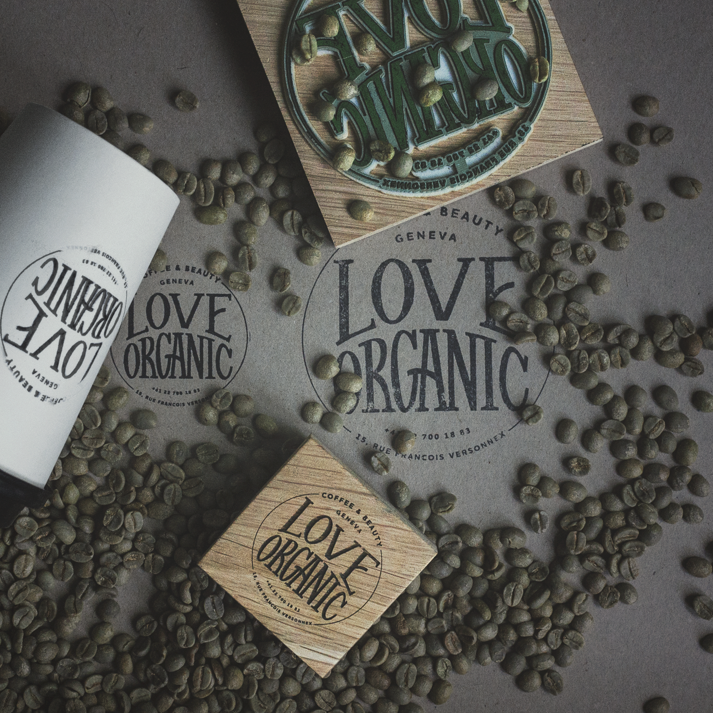 Chalk art Hand Lettered lettering logo Switzerland Geneva coffeeshop design