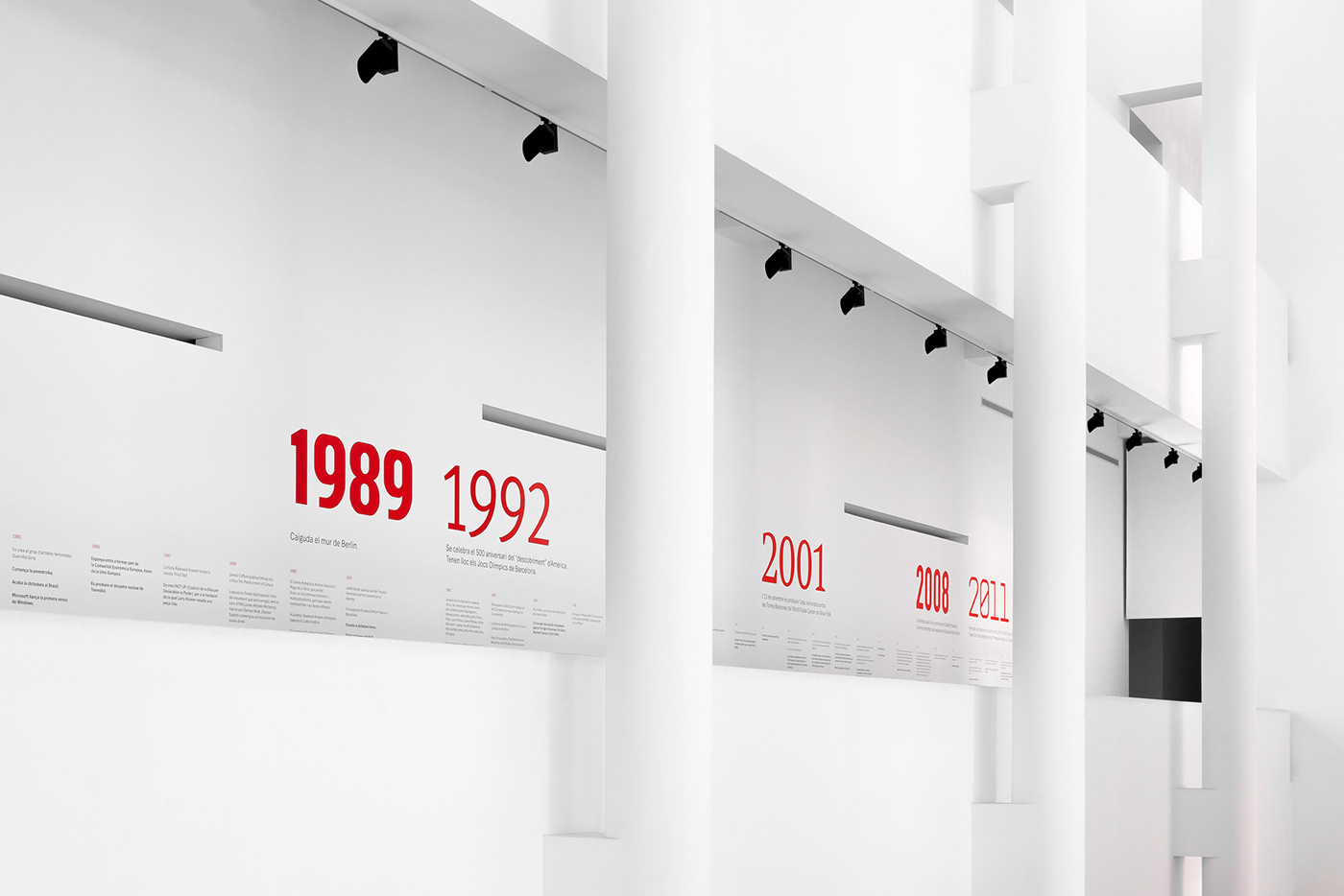 macba barcelona timeline typography   forma fonts museum wall vinyl