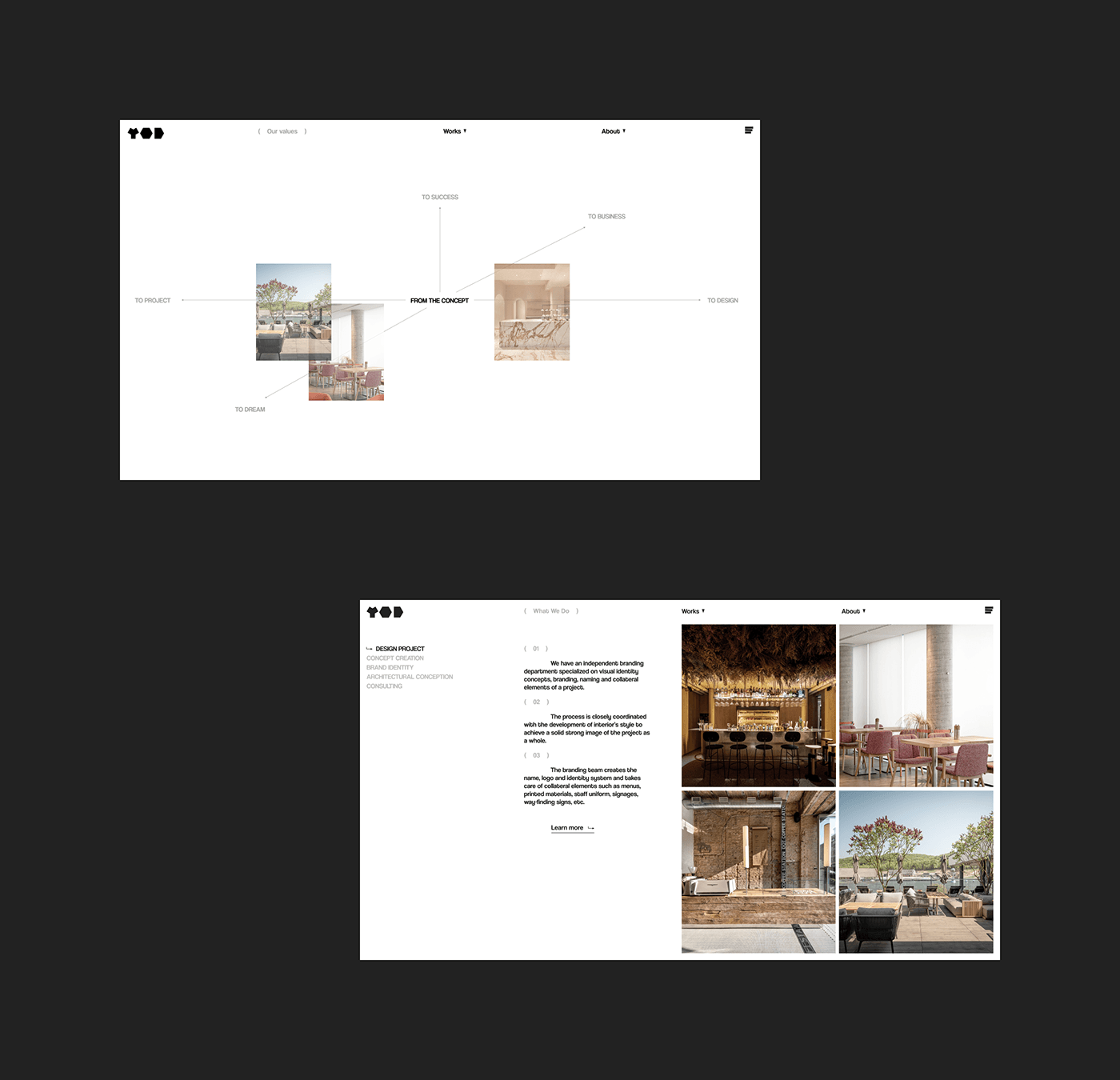 architecture interior design  studio corporate agency portfolio promo Website UI/UX Web Design 