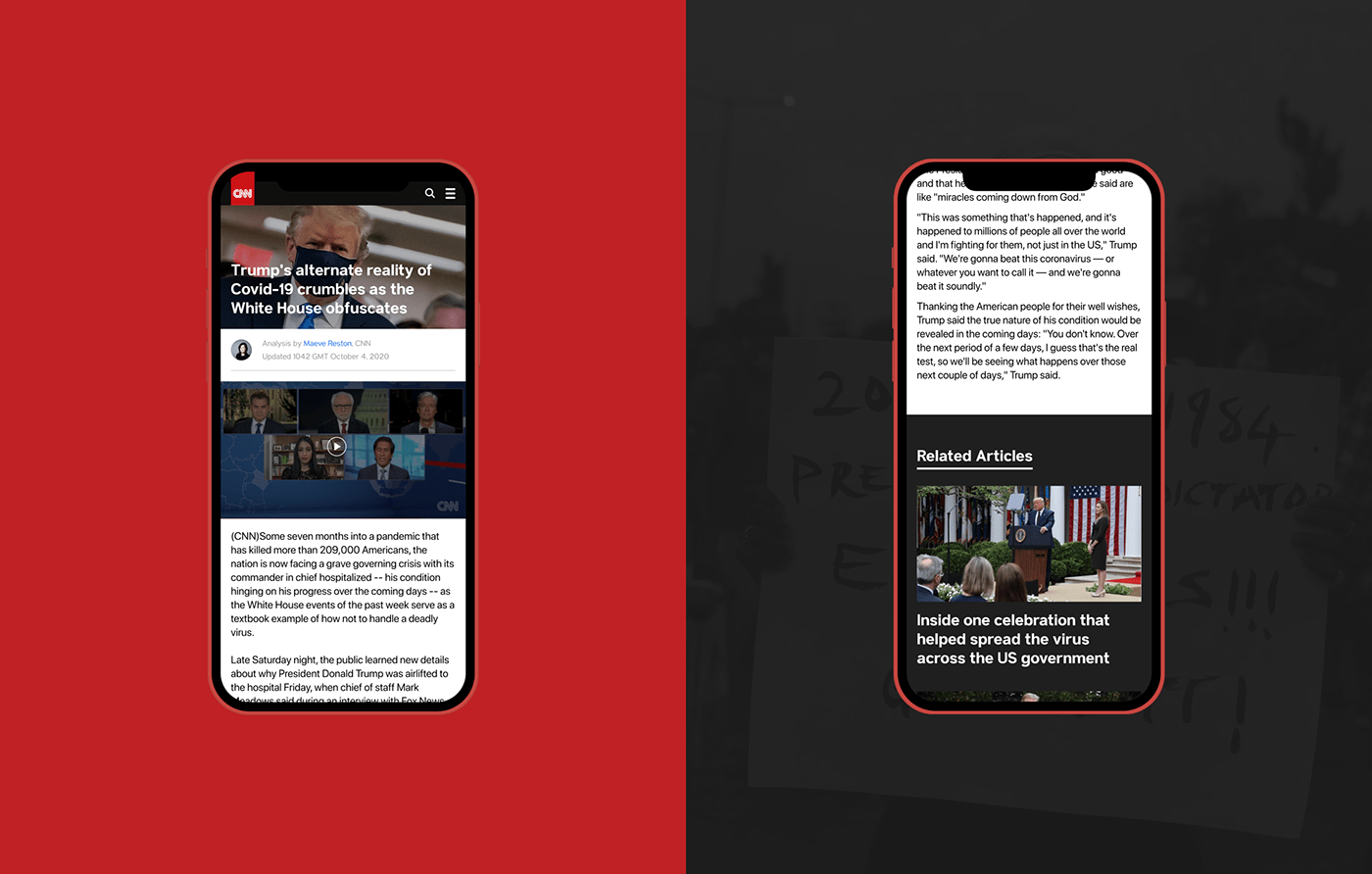 biden CNN concept news portfolio redesign Trump UI Webdesign Website
