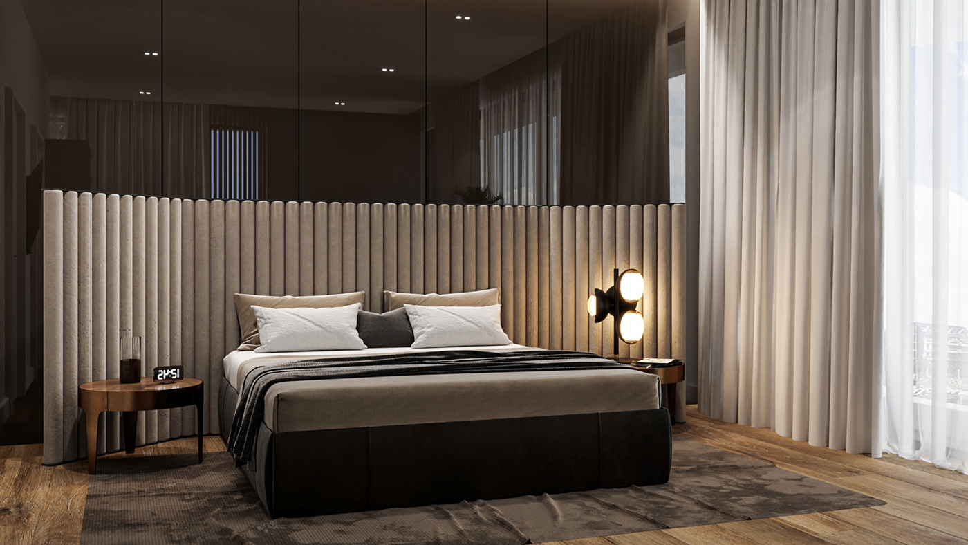 architecture design flat Interior luxury Marble modern premium wood