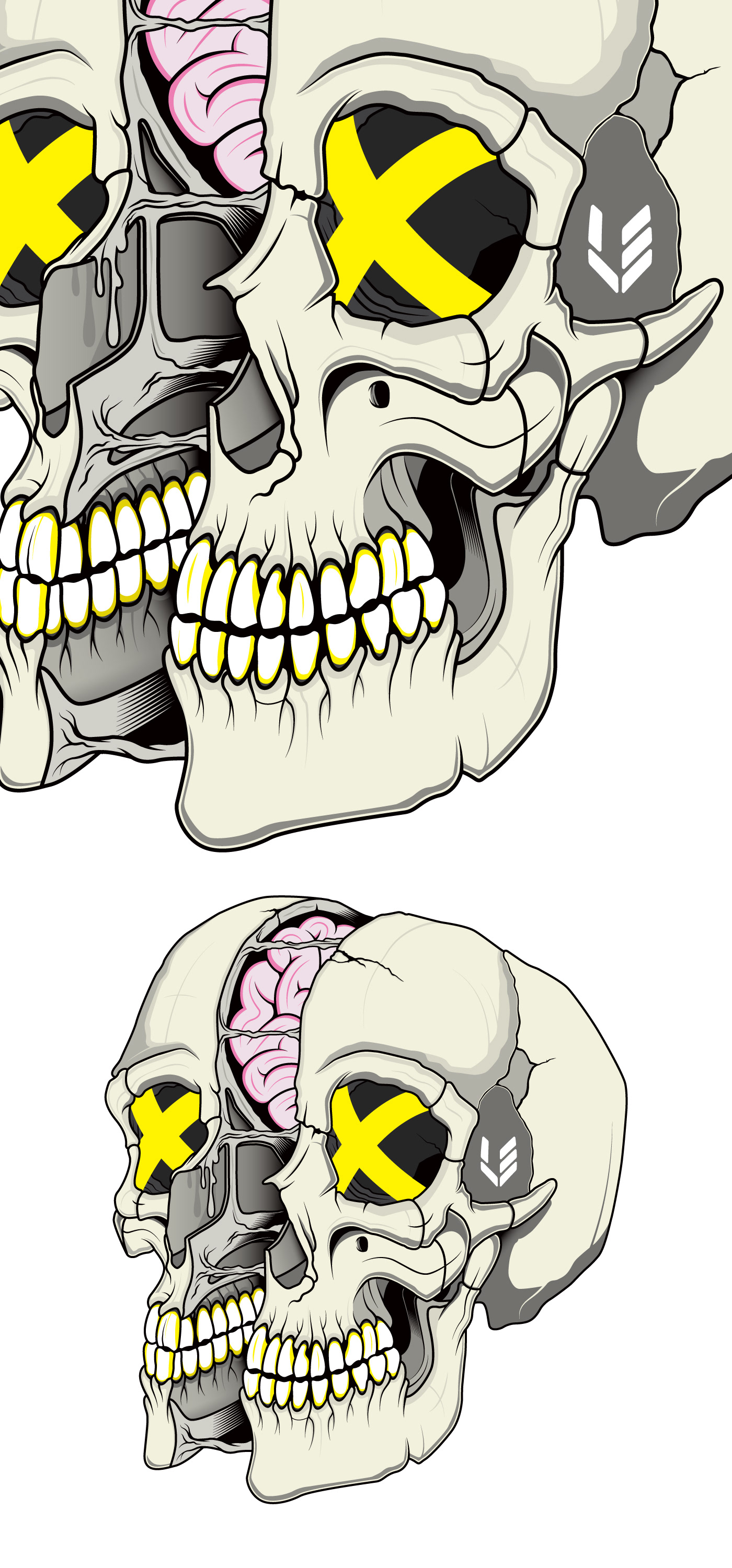 adobe illustrator skull vector vector art