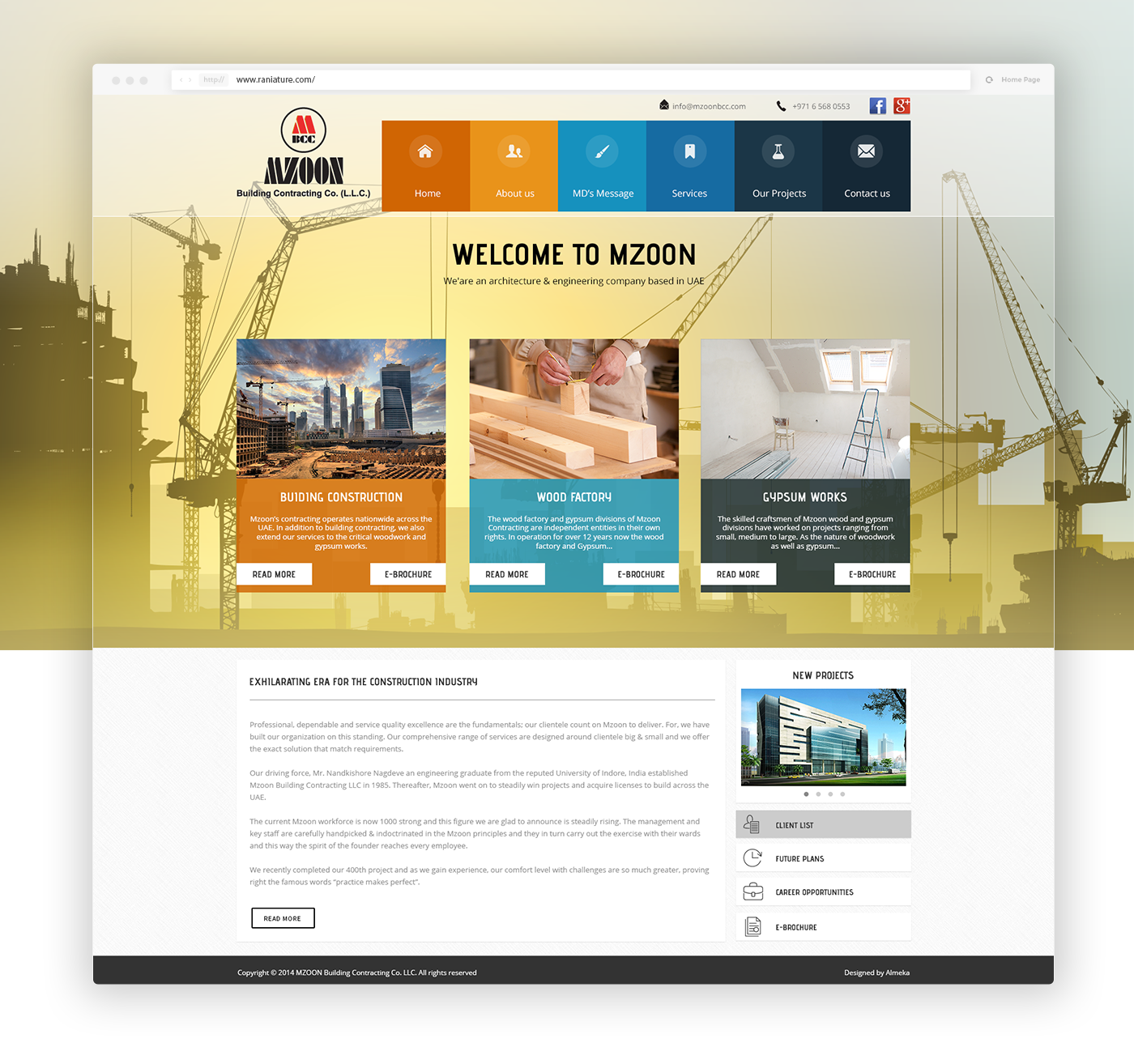 ui design UX design Web Design  responsive website mobile friendly website website designing Interaction design  front-end development construction company website builders website