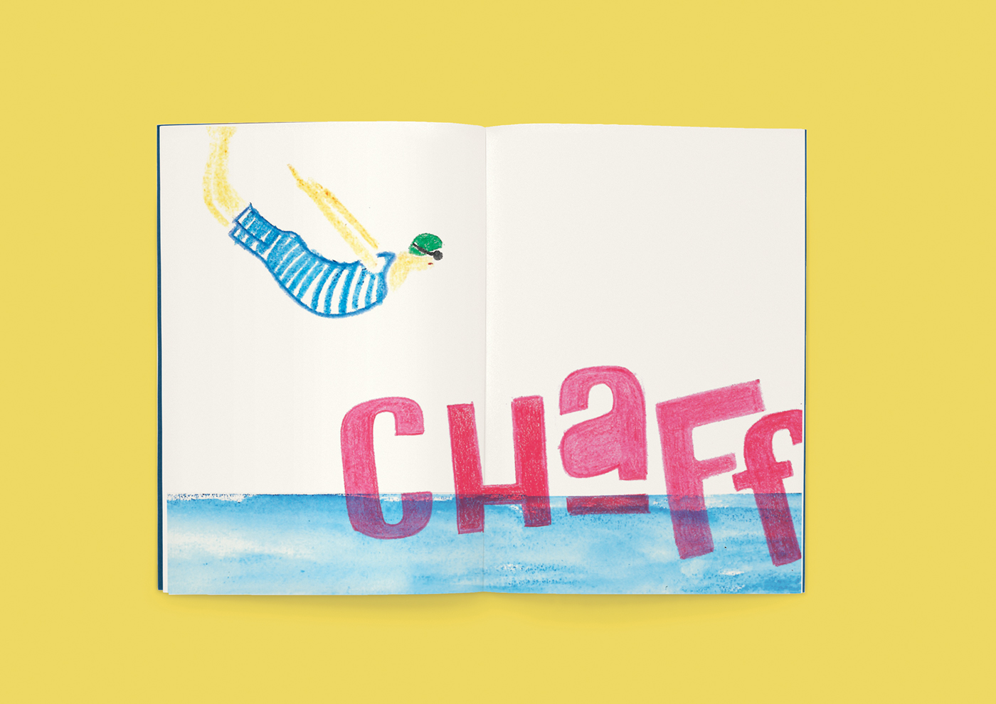 children's book children Picture book lettering hand-lettering hand drawn letters letters splash summer swim swimsuit dive water dream