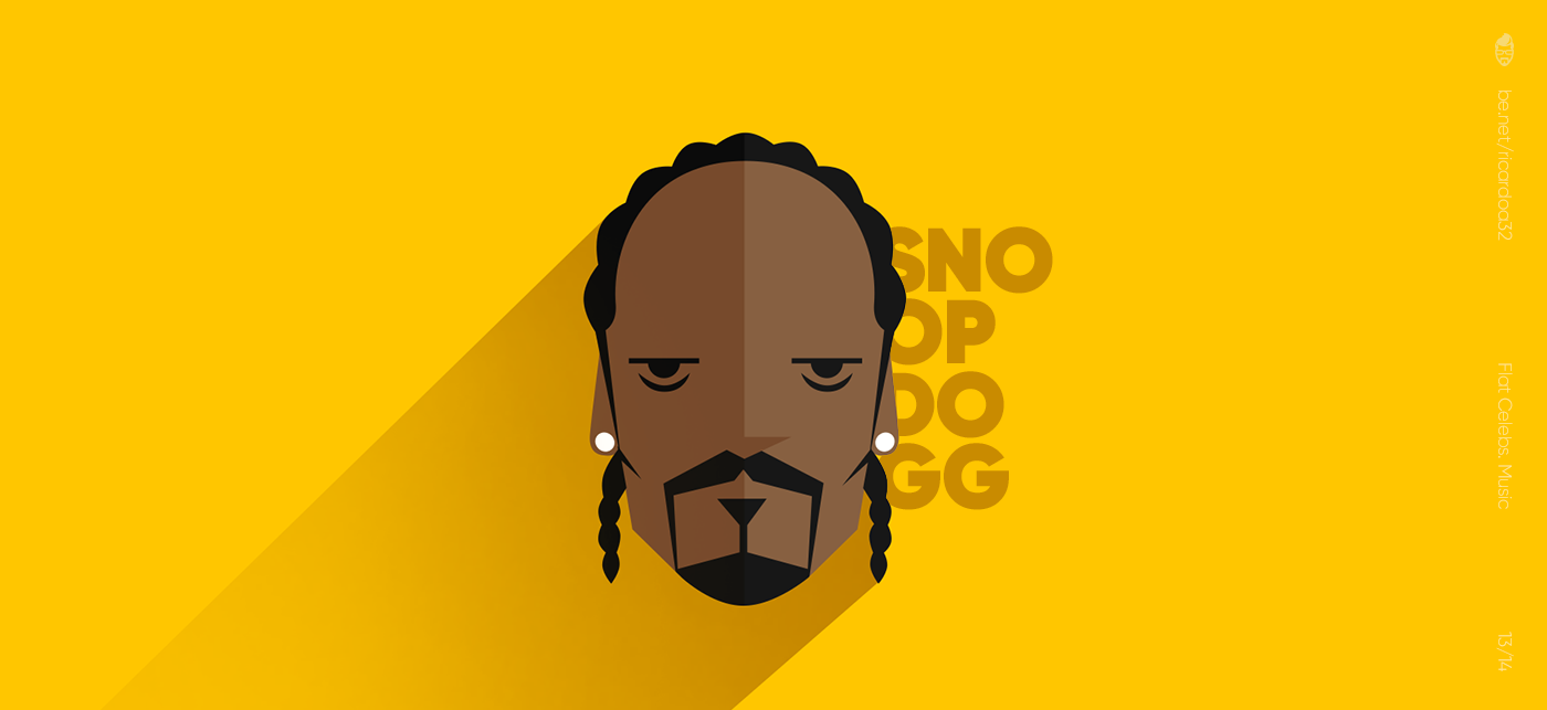 Icon flat long shadow pop music amy winehouse bruno mars LMFAO Rihanna Snoop Dogg taylor swift portrait caricature  