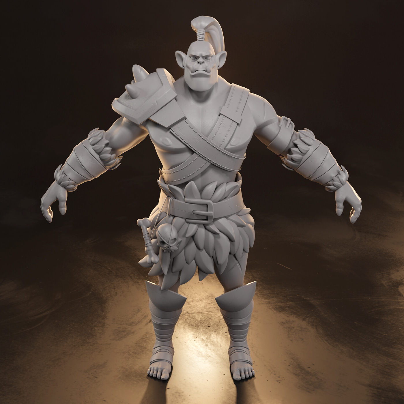 3d modeling blender blender3d Character fantasy orc stylized substancepainter textures warrior