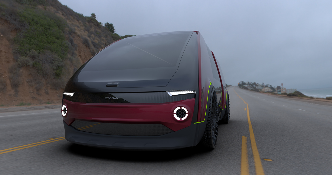 Otosan Van shareable Autonomous bus future concept car transportation electric