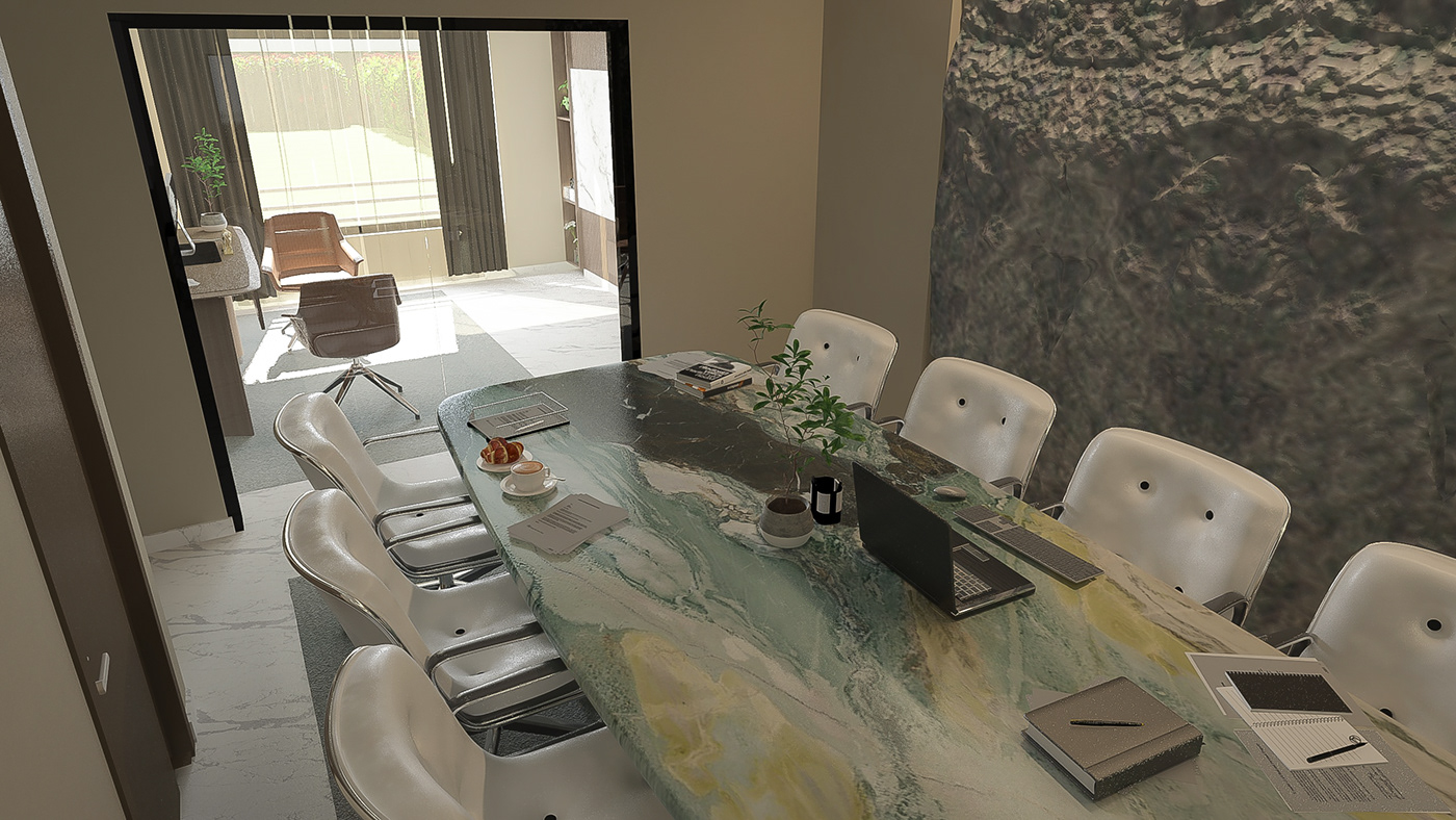 design meeting room interior design  architecture Render modern visualization Office Interior designer