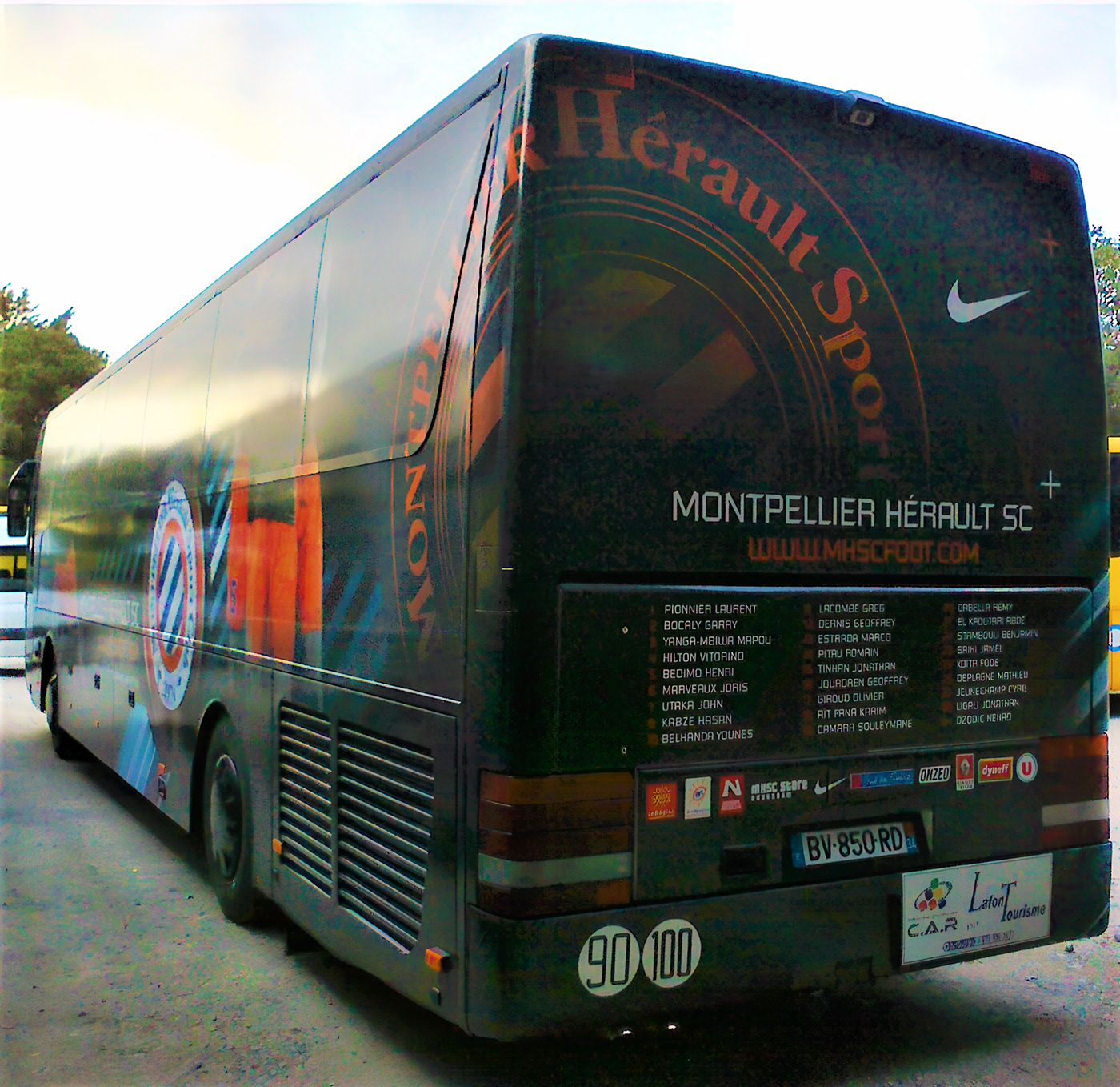 covering wrapping car MHSC montpellier club bus ligue1