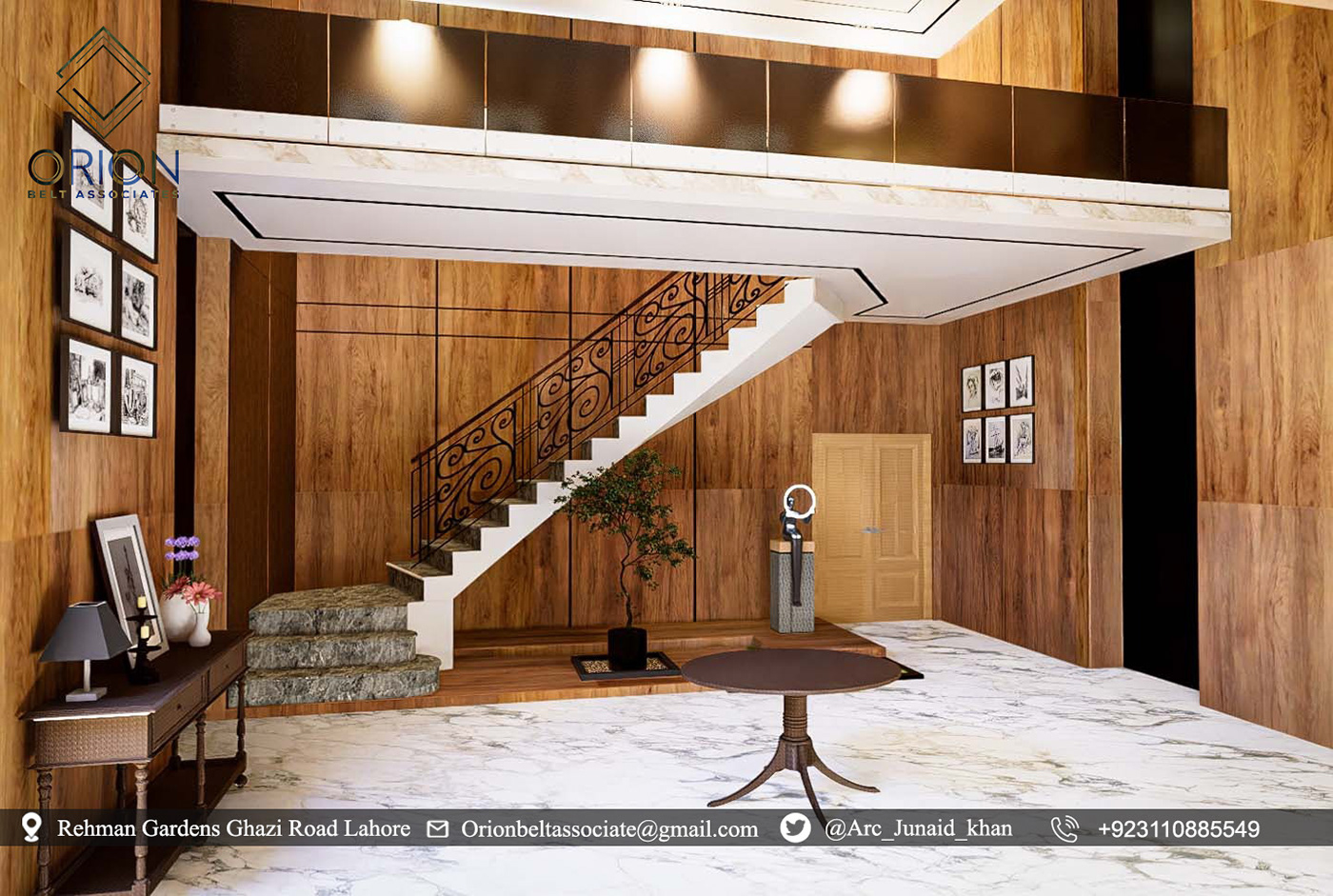 stairs Staircase modern interior design  architecture visualization Render