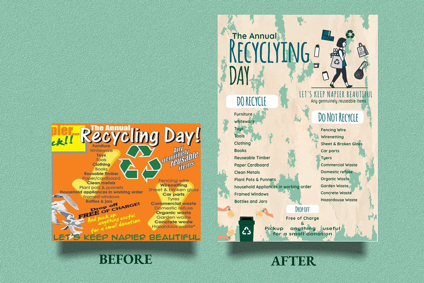recycle poster recycling green Sustainability Nature branding  Graphic Designer adobe illustrator design