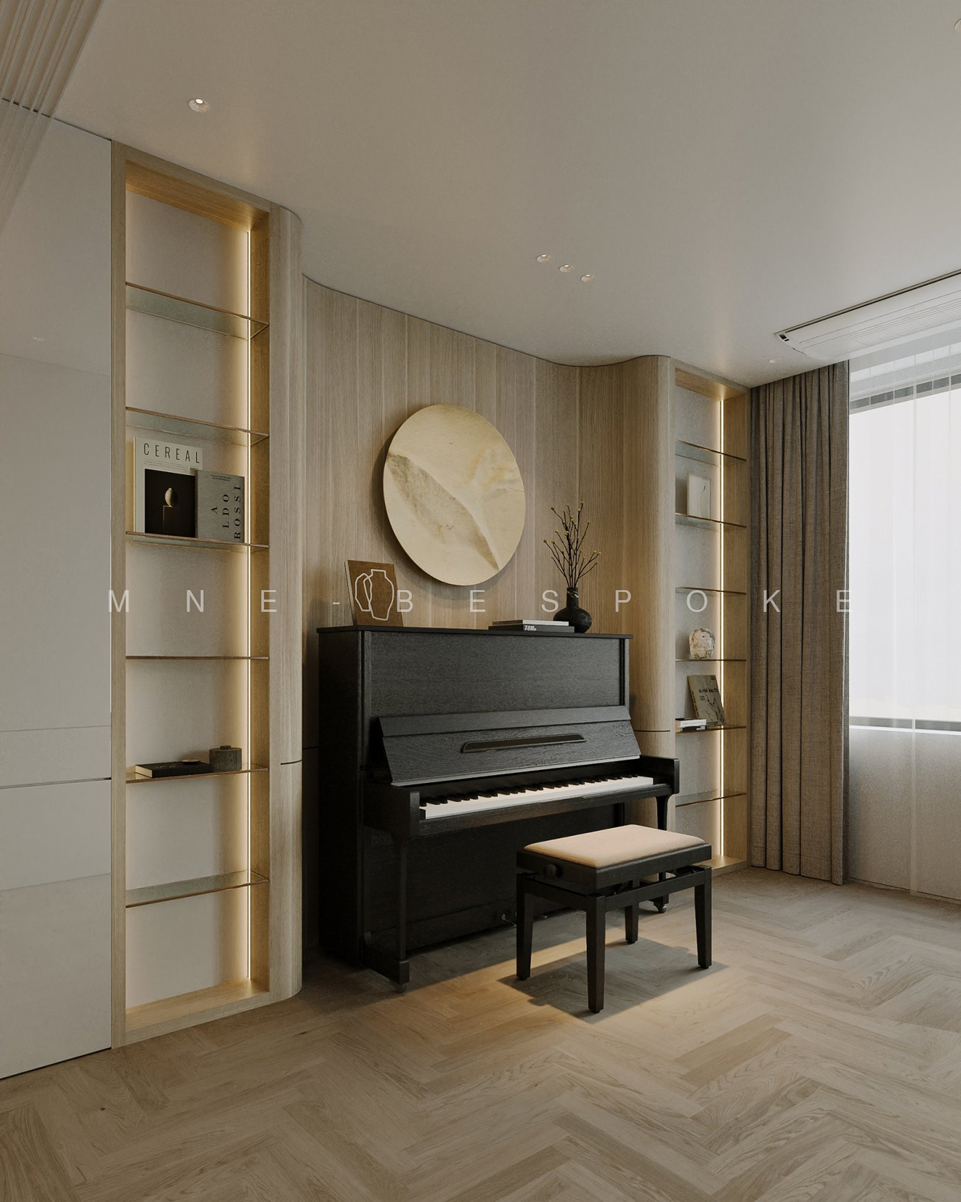 furniture minimalist Minimalism interior design  3ds max corona Render visualization CGI bespoke