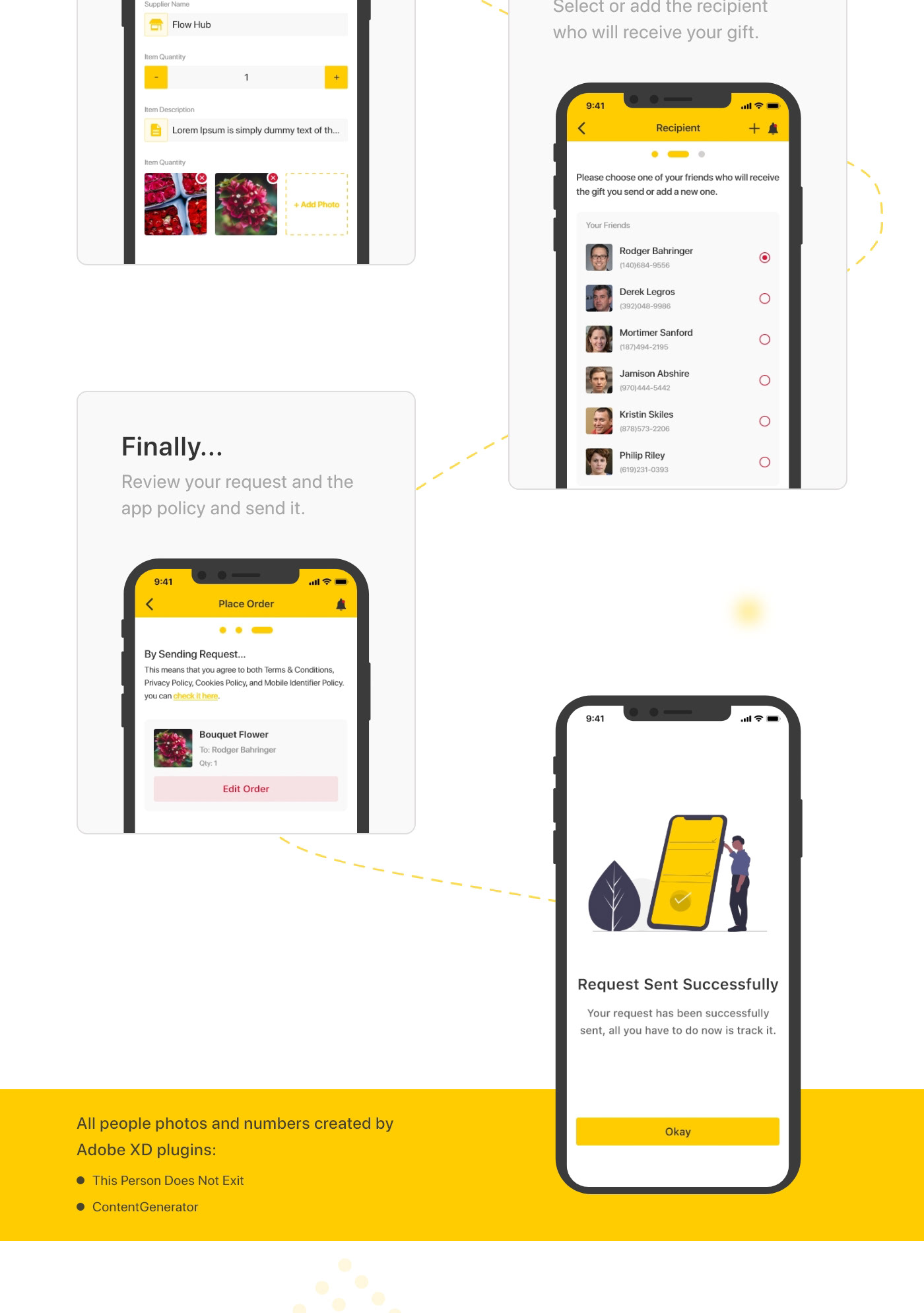 android app design gifts ios UI ux concept interaction shipping