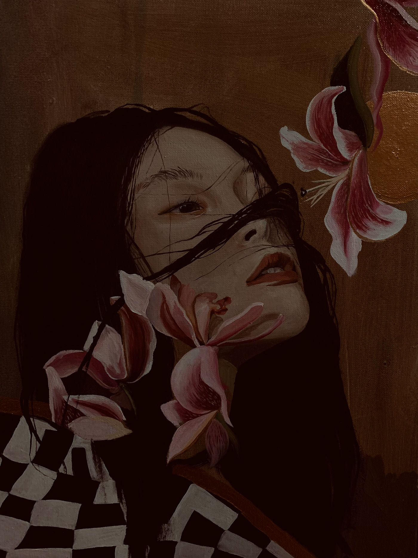 art artwork drugaddict japan paint youkai девушка лилии токсикоманка япония японскаямифология японскиемотивы 麻薬中毒者
