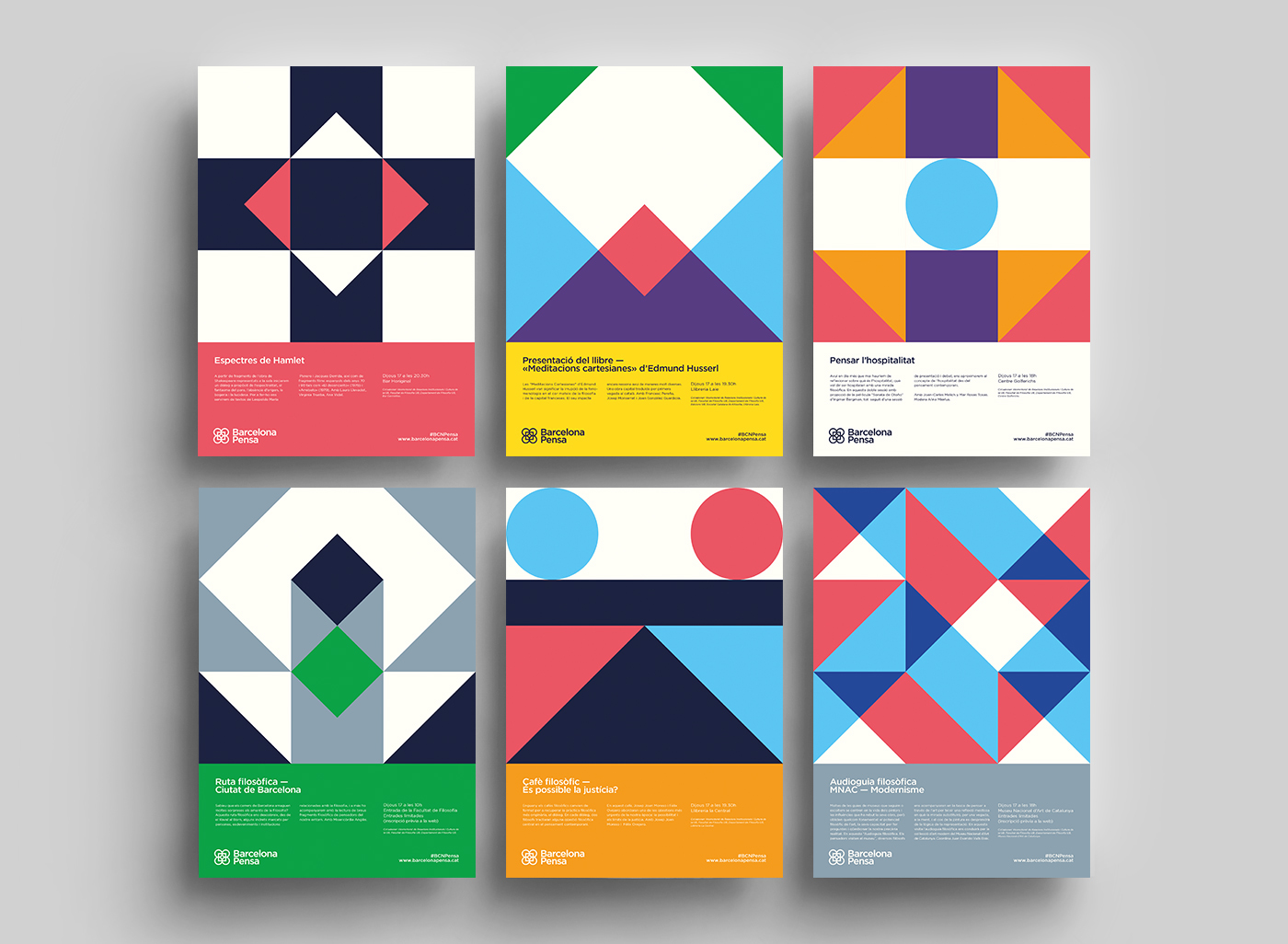geometric minimal visual identity Poster series poster philosophy 