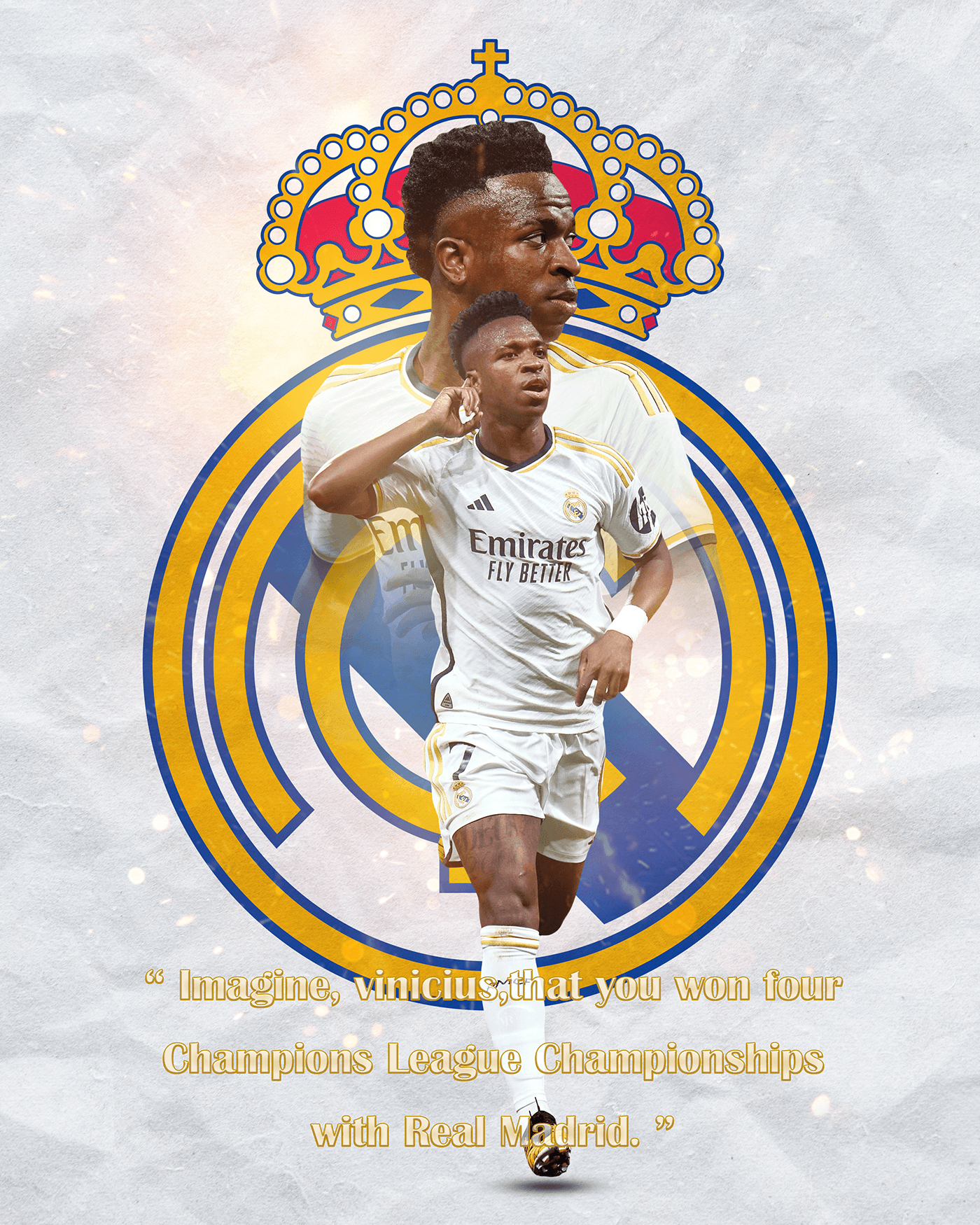 Vinicius Junior graphic design  player poster Social media post Advertising  Graphic Designer Real Madrid football design