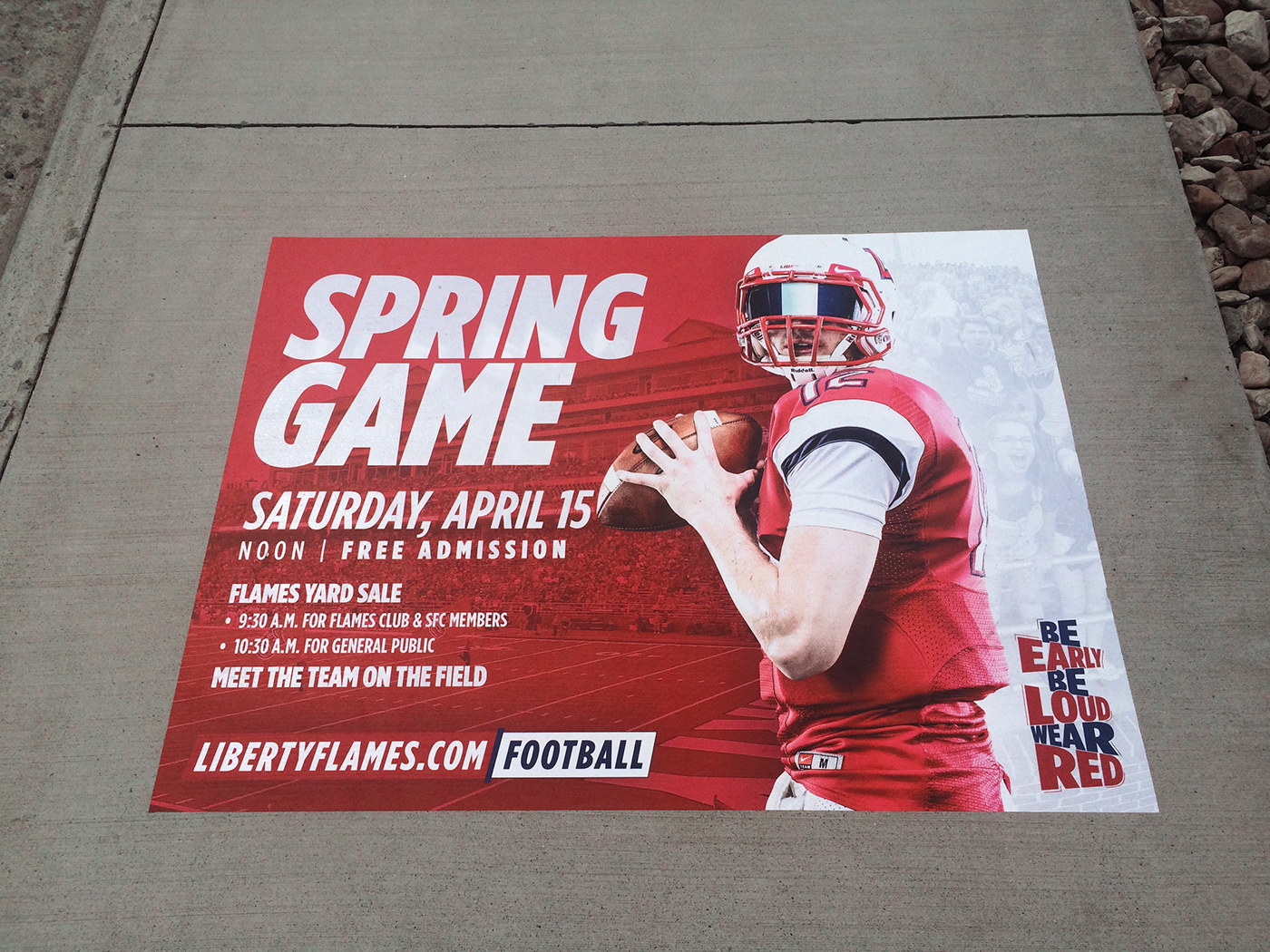 sport football nfl Liberty NCAA logo campaign poster banner college
