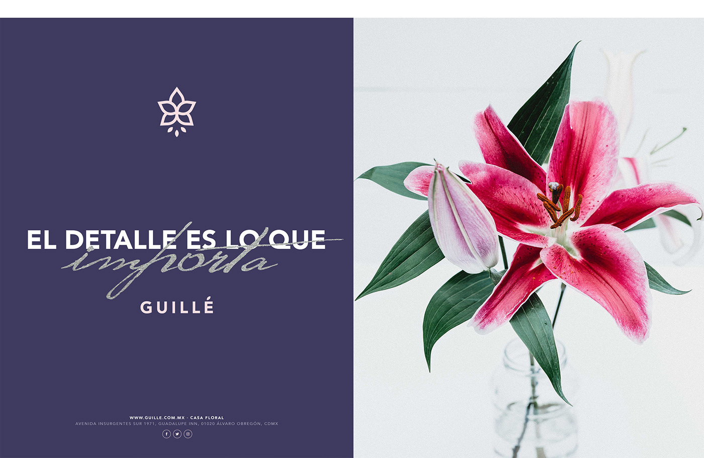 identidad logo floral guille shop flower identity branding 