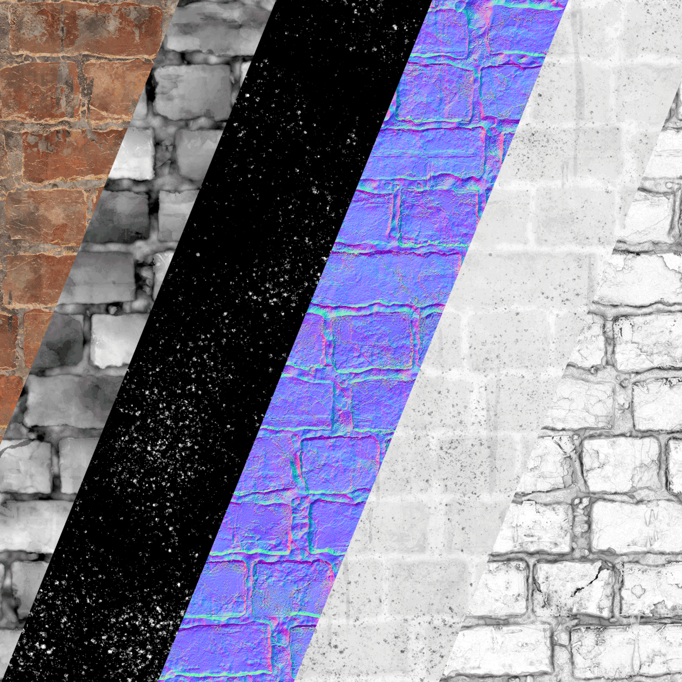 brick wall 3D Render architecture exterior