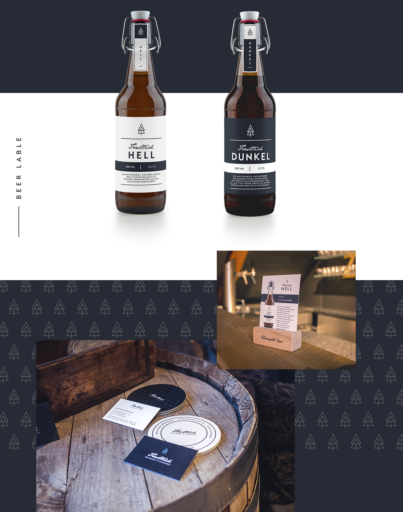 restaurant beer lable branding  Corporate Design visual identity Photography  Stationery graphic design  Layout forest