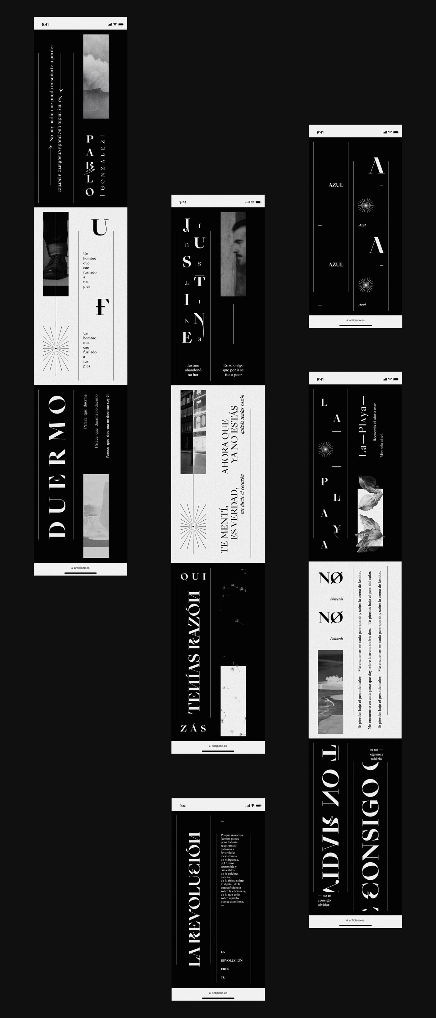 artwork black and white LP mobile design motion music Music Branding UX design visual identity Web Design 