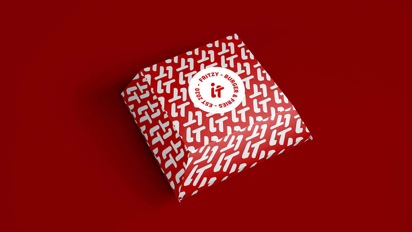 burger design Fries identity logo logo Packaging restaurant typography  