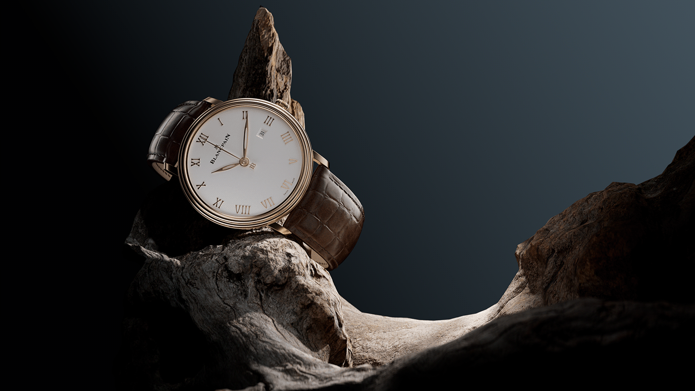 3D CGI minimal watch watch design product visualization concept lighting CG