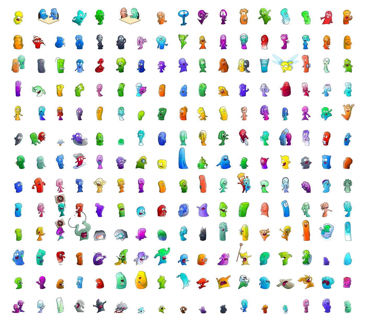 furumaru amorfs Character color vectors