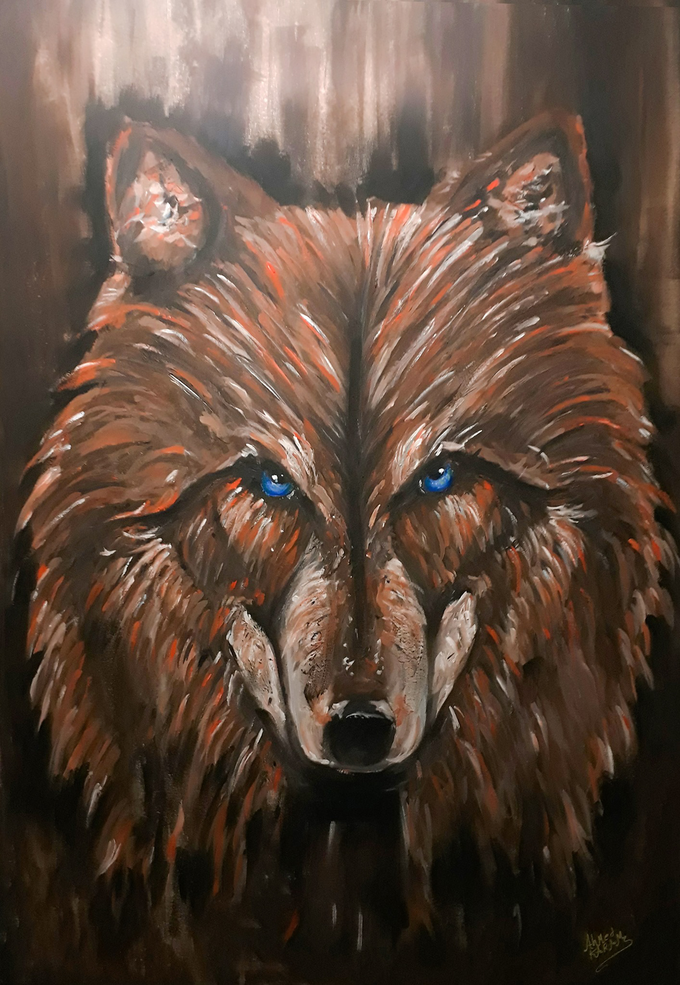 Wolf (Acrylic Painting on Canvas ) on Behance
