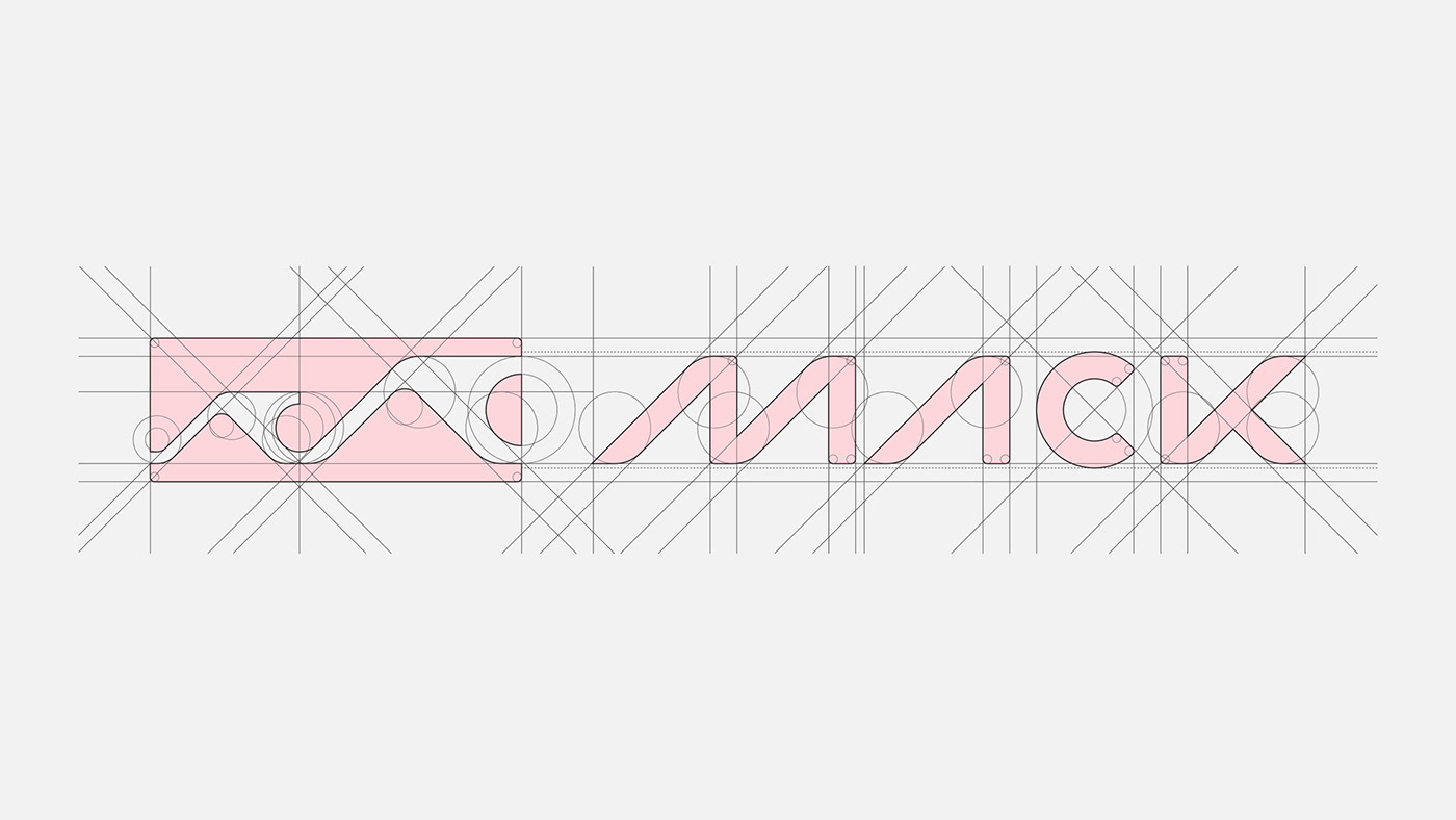 sport brand Logotype font identity logo typography   design clean grid